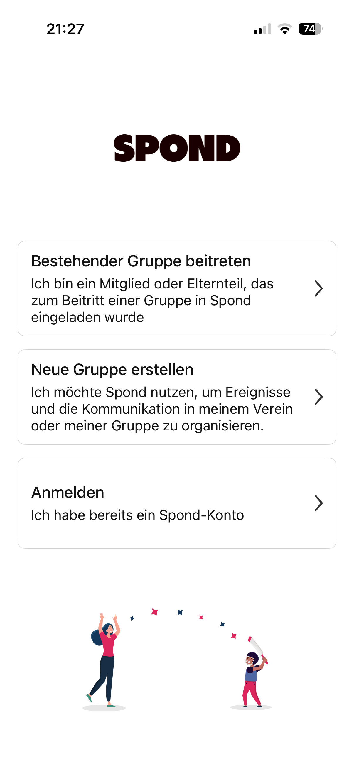 Gruppe beitreten